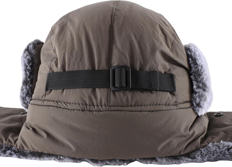 Connectyle Trapper Hat for Men Women Faux Fur Trooper Trapper Winter Hat with Ear Flaps Waterproof Ushanka Hunting Hats - Image 5